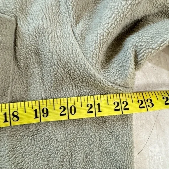 Vintage Hot Cotton By Marc Ware Sage Green Teddy Sherpa Button Down Shacket M - Picture 14 of 15